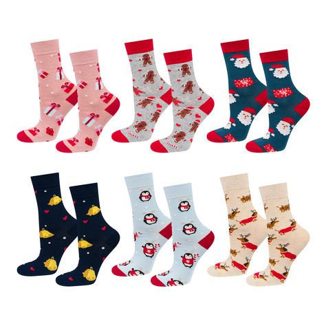 Advent calendar | gift idea for her | Saint nicholas' day | Set of 6x SOXO Women's socks