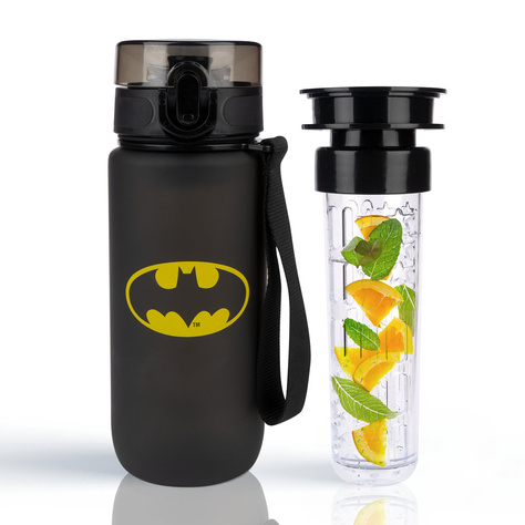 Water bottle 0.6L black | durable and practical | Batman