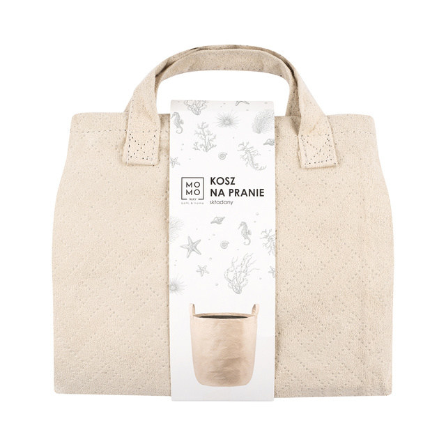 Momo Way folding laundry basket beige