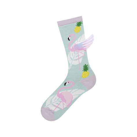 Blue SOXO flamingo blue children's knee socks