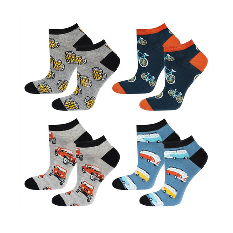 Set of 4x Colorful men's socks SOXO GOOD STUFF funny