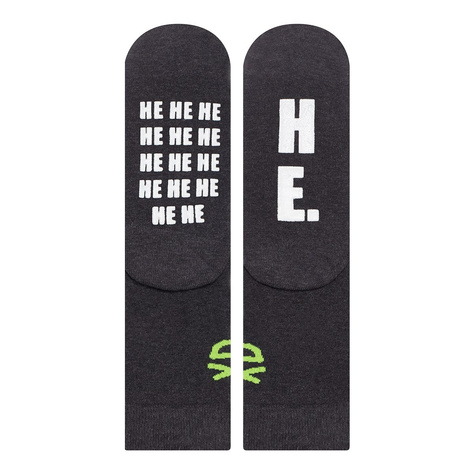 Dark women's long SOXO socks with funny gift inscriptions