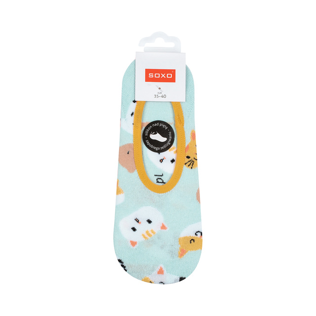 Set of 4x colorful SOXO women's socks with silicone Funny gift