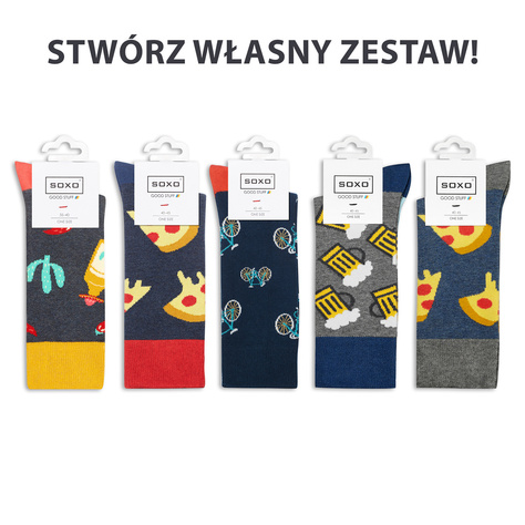 Stwórz swój własny zestaw! Wybierz ulubione wzory skarpet męskich SOXO GOOD STUFF