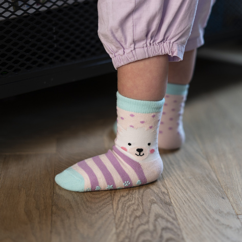 Set of 3x Colorful SOXO children's socks animals