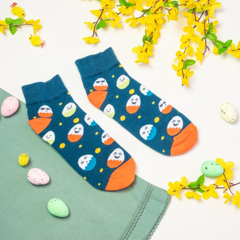 Colorful men's  SOXO GOOD STUFF socks funny egg