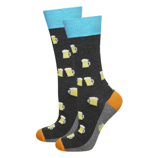 Prezent dla Taty: 1x Skarpetki Męskie Kolorowe SOXO piwo i 1x Skarpetki Męskie z napisem "Super Tata" i 1x Skarpetki Męskie Superman