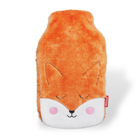 Hot water bottle 1.8L orange SOXO heater in a fur cover plush GIFT