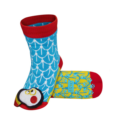 Colorful SOXO baby socks with a rattle and ABS