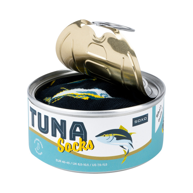 Men's socks SOXO GOOD STUFF funny tuna canned gift idea