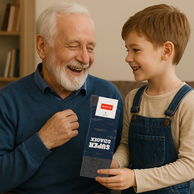 SOXO men's socks super grandpa