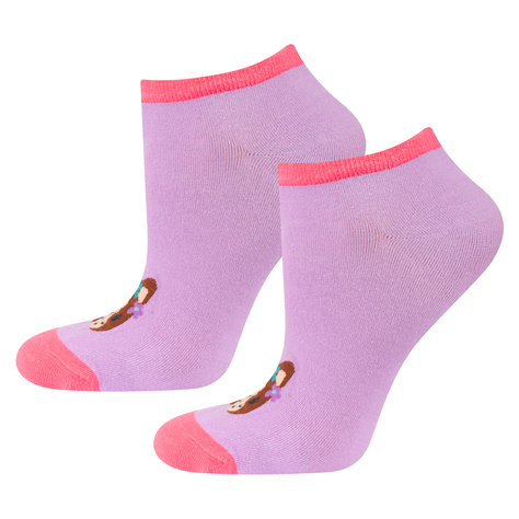 Set of 5x SOXO women's colorful feet dogs