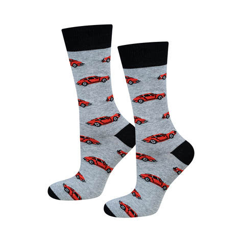 Men's colorful SOXO GOOD STUFF socks cars