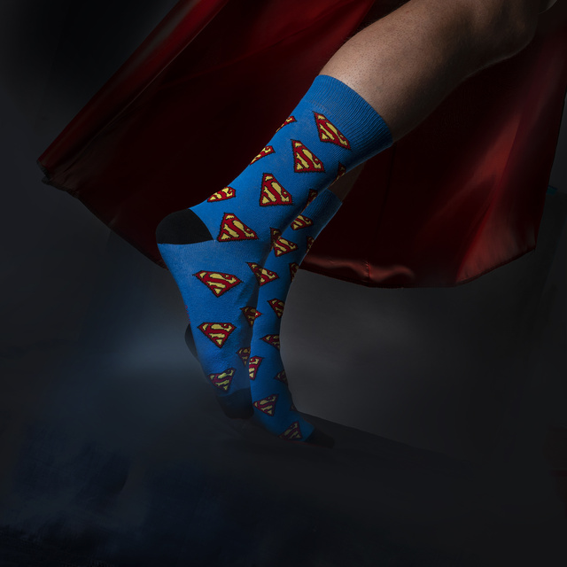 Batman and Superman Socks 2-Pack
