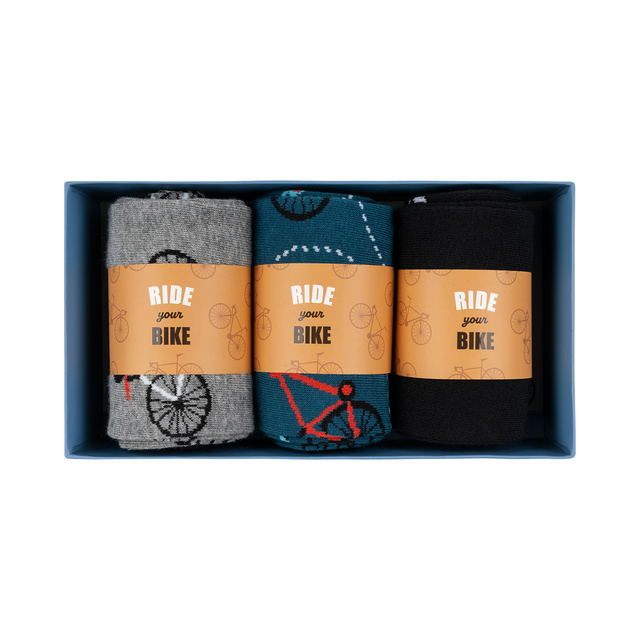 Men's colorful socks SOXO bike - 3 pairs