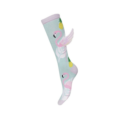 Blue SOXO flamingo blue children's knee socks