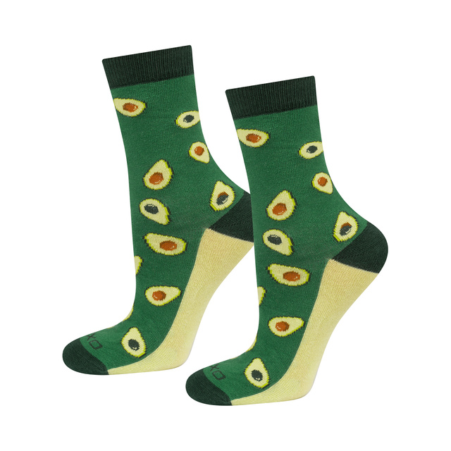 Women's Socks | Men's SOXO | Avocado in a Box | fun gift idea | fun socks for Her | for Him Unisex