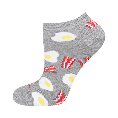 Colorful men's socks SOXO GOOD STUFF funny scrambled eggs with bacon