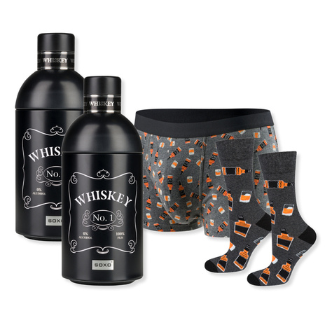 Men's Whiskey boxer shorts in SOXO bottle | Gift idea | Boy's Day | Cotton panties