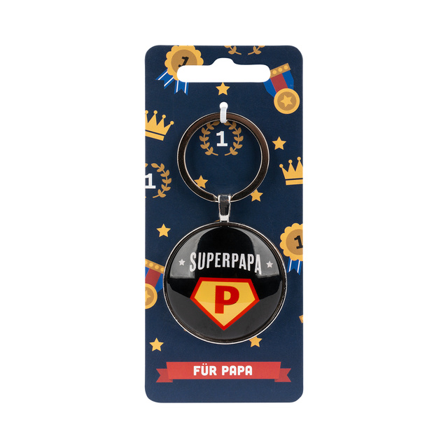 Zestaw Kapcie Męskie Super Papa + Brelok