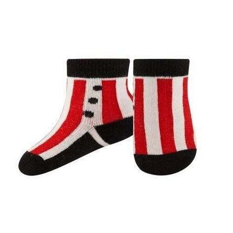 Red SOXO baby socks with stripes