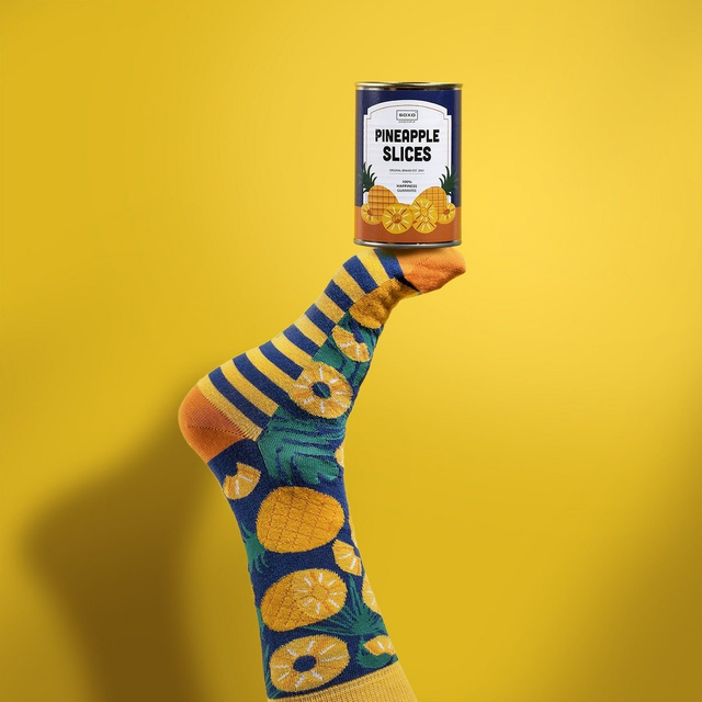 Pineapple Socks in a Can