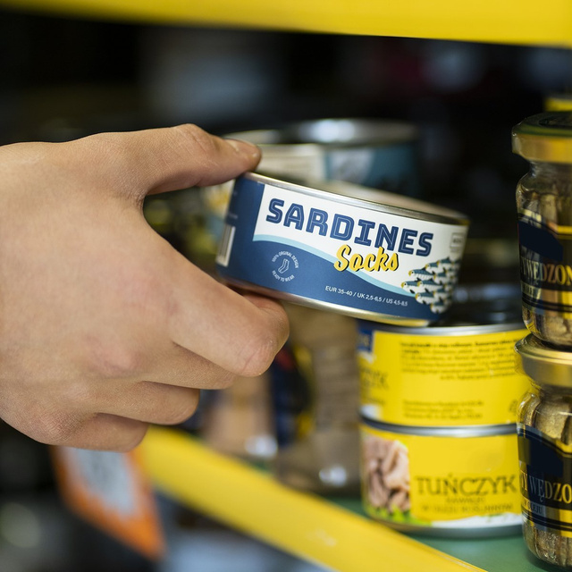 Sardine Ankle Socks in a Tin