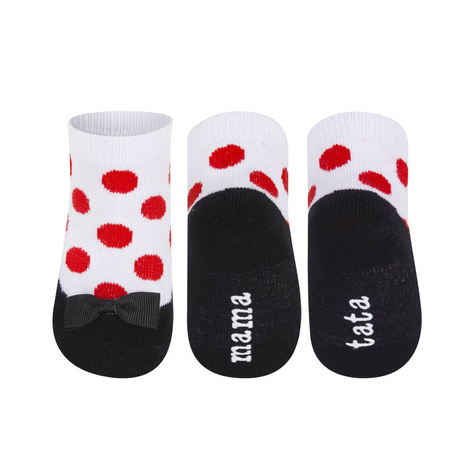 SOXO black baby socks ballerinas with an inscription