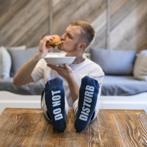 Set of 3x SOXO long men's socks with inscriptions gift