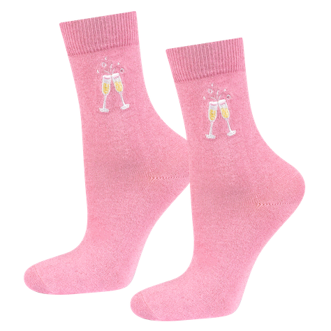 Set of 3x SOXO Prosecco women's socks in a tube | gift perfect for her 