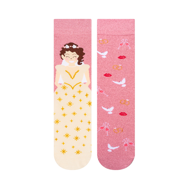 Set of 2x men's women's socks husband and wife in packaging