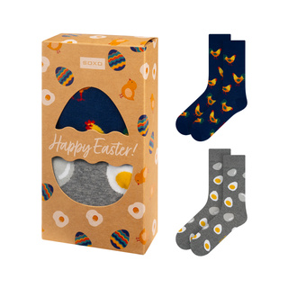 SOXO men's egg and rooster socks in a pack - 2 pairs