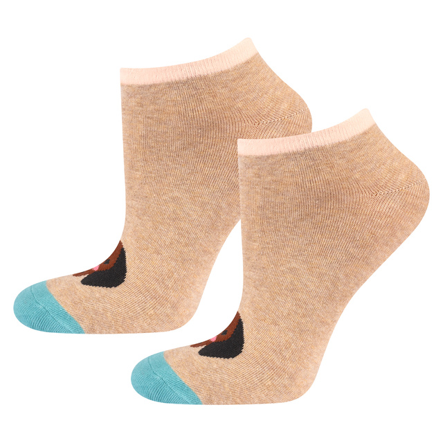 Set of 5x SOXO women's colorful feet dogs