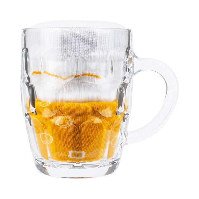 Set of men's socks SOXO in a beer mug with pads