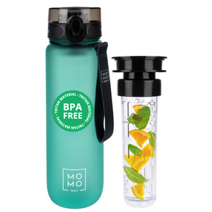 Butelka na wodę 1L zielona | wytrzymała i praktyczna | BPA free | Tritanu