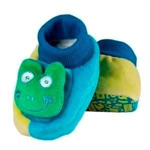 Kapcie niemowlęce niebieskie SOXO żabka