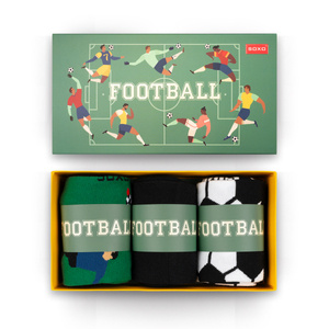 Skarpetki męskie kolorowe SOXO Football - 3 pary
