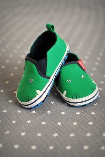 Kapcie niemowlęce SOXO zielone krokodyle