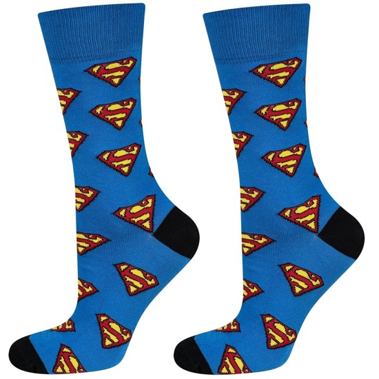 Skarpetki męskie niebieskie SOXO GOOD STUFF Superman DC Comics | pomysł na prezent