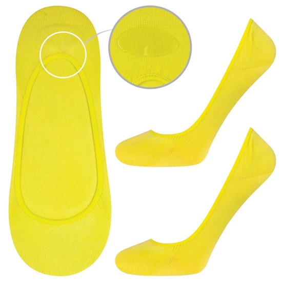 Stopki damskie żółte SOXO z silikonem klasyczne 