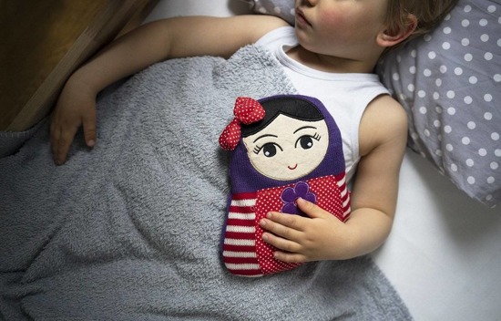Suchy Termofor kolorowy SOXO Ogrzewacz w pokrowcu na prezent dla dziecka lalka 