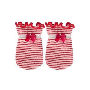 Rękawiczki niemowlęce czerwone SOXO w paski 