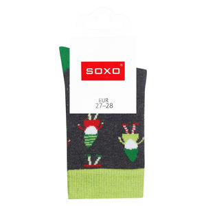Skarpetki dziecięce kolorowe SOXO elfy Święta Boże Narodzenie Prezent