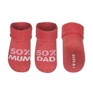 Skarpetki niemowlęce czerwone SOXO z napisami 