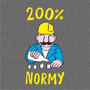 Śmieszne skarpety męskie SOXO PRL "200% Normy"