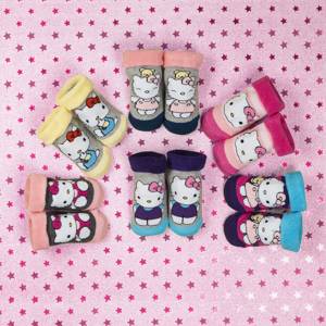 Zestaw 6x Skarpetki niemowlęce kolorowe SOXO Hello Kitty z ABS